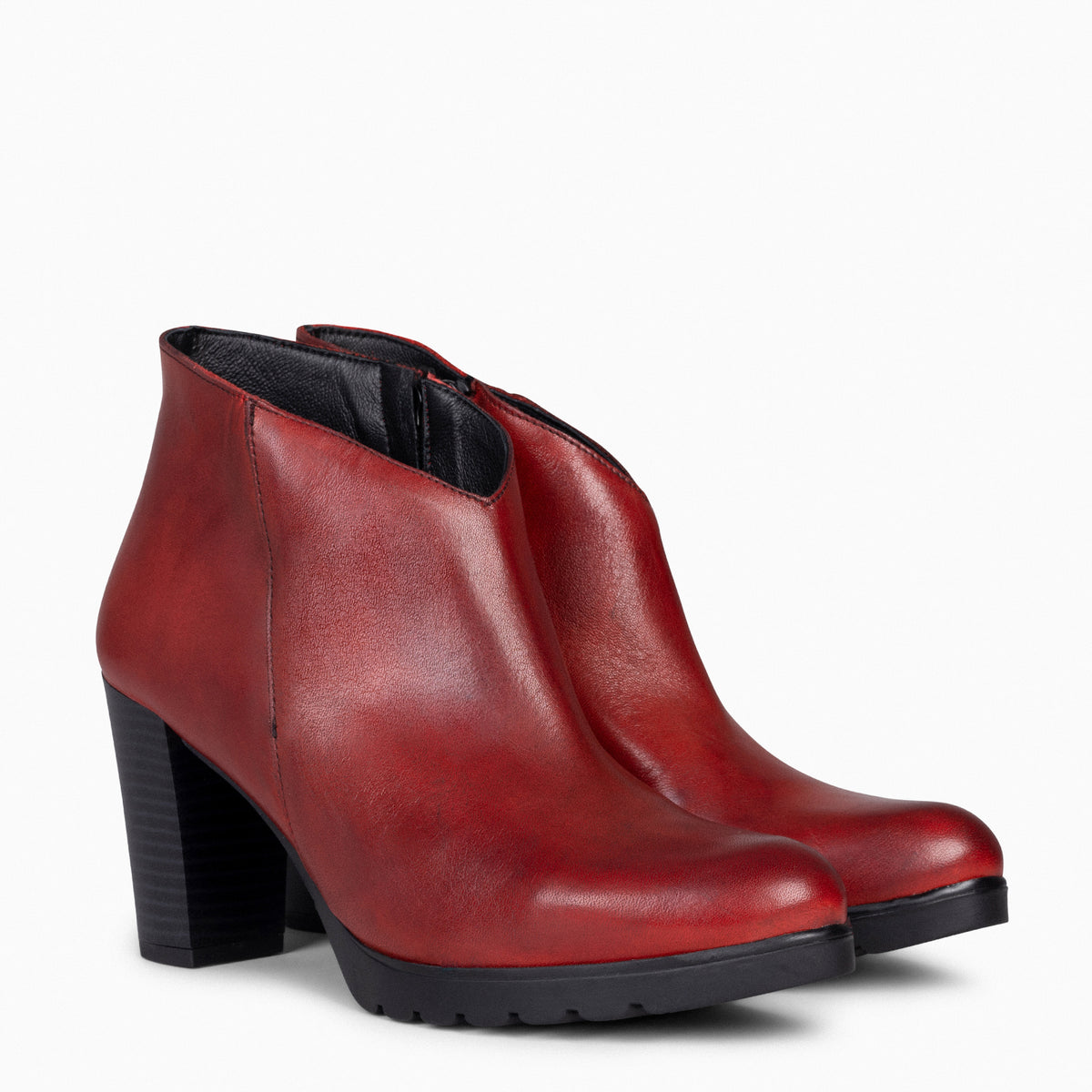CLASSIC - Botines de Mujer con tacón ROJO