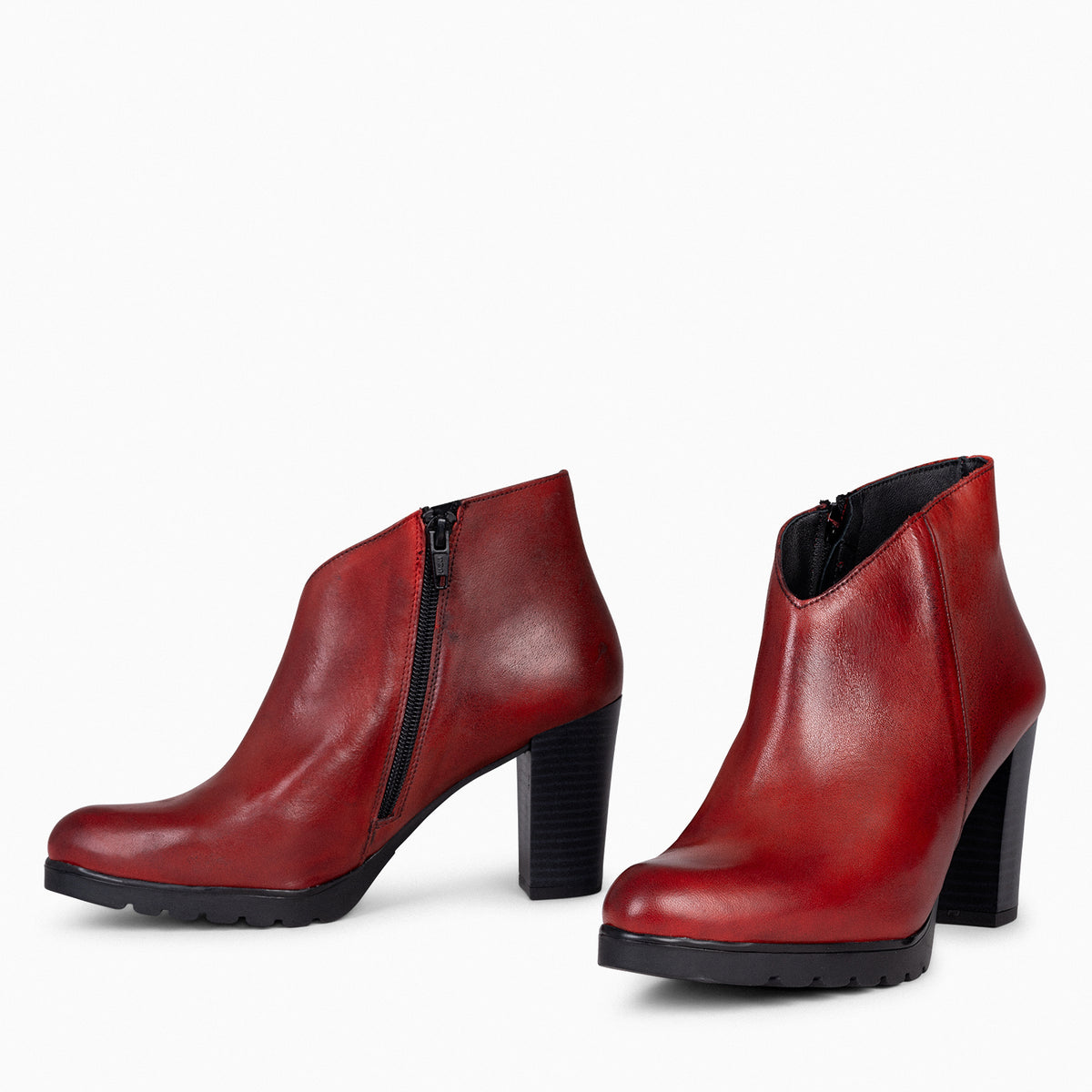 CLASSIC - Botines de Mujer con tacón ROJO