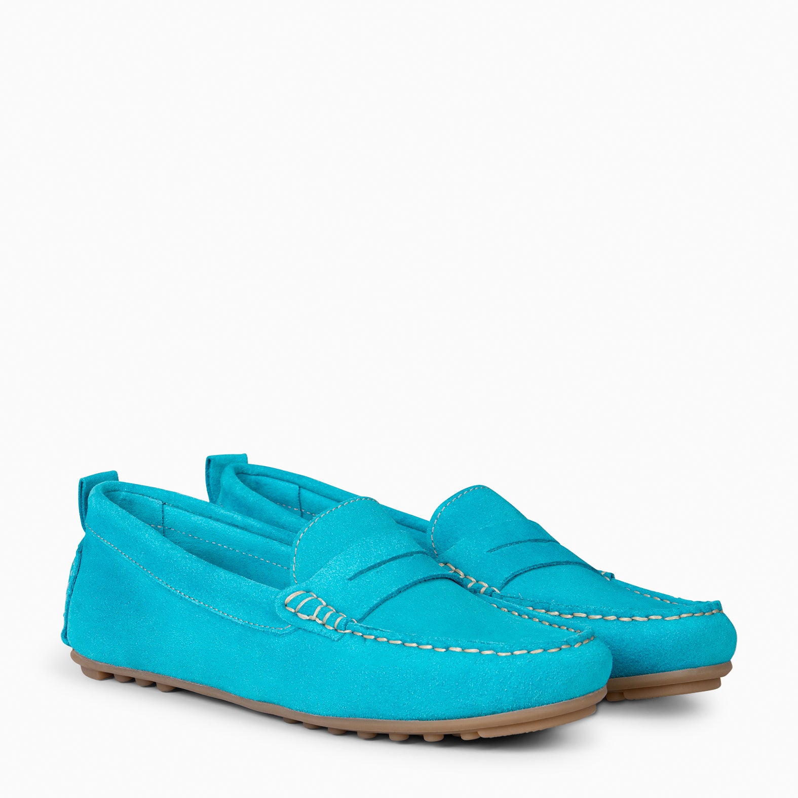 MONTEZ – Mocasín plano con plantilla extraíble TURQUESA - miMaO ®