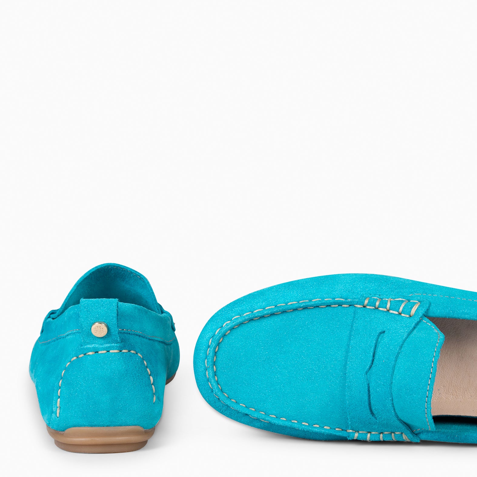 MONTEZ – Mocasín plano con plantilla extraíble TURQUESA - miMaO ®