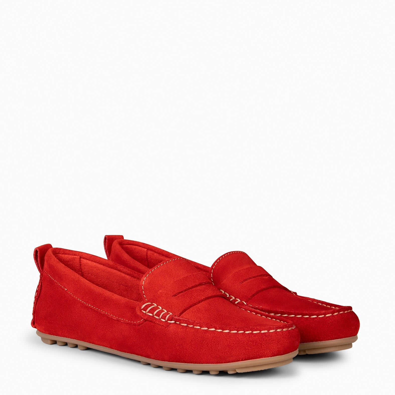 MONTEZ – Mocasín plano con plantilla extraíble ROJO - miMaO ®