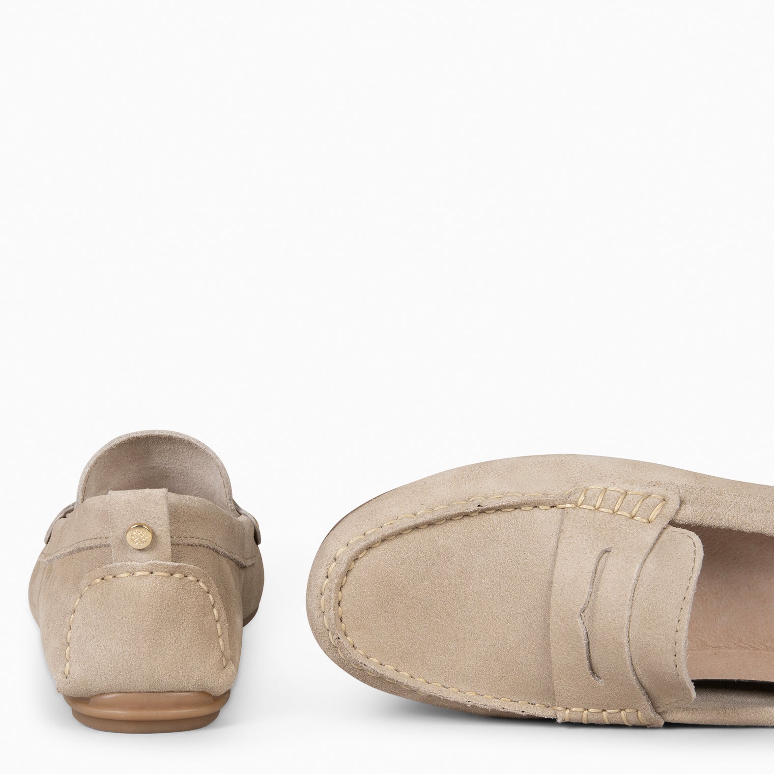 MONTEZ – Mocasín plano con plantilla extraíble BEIGE - miMaO ®