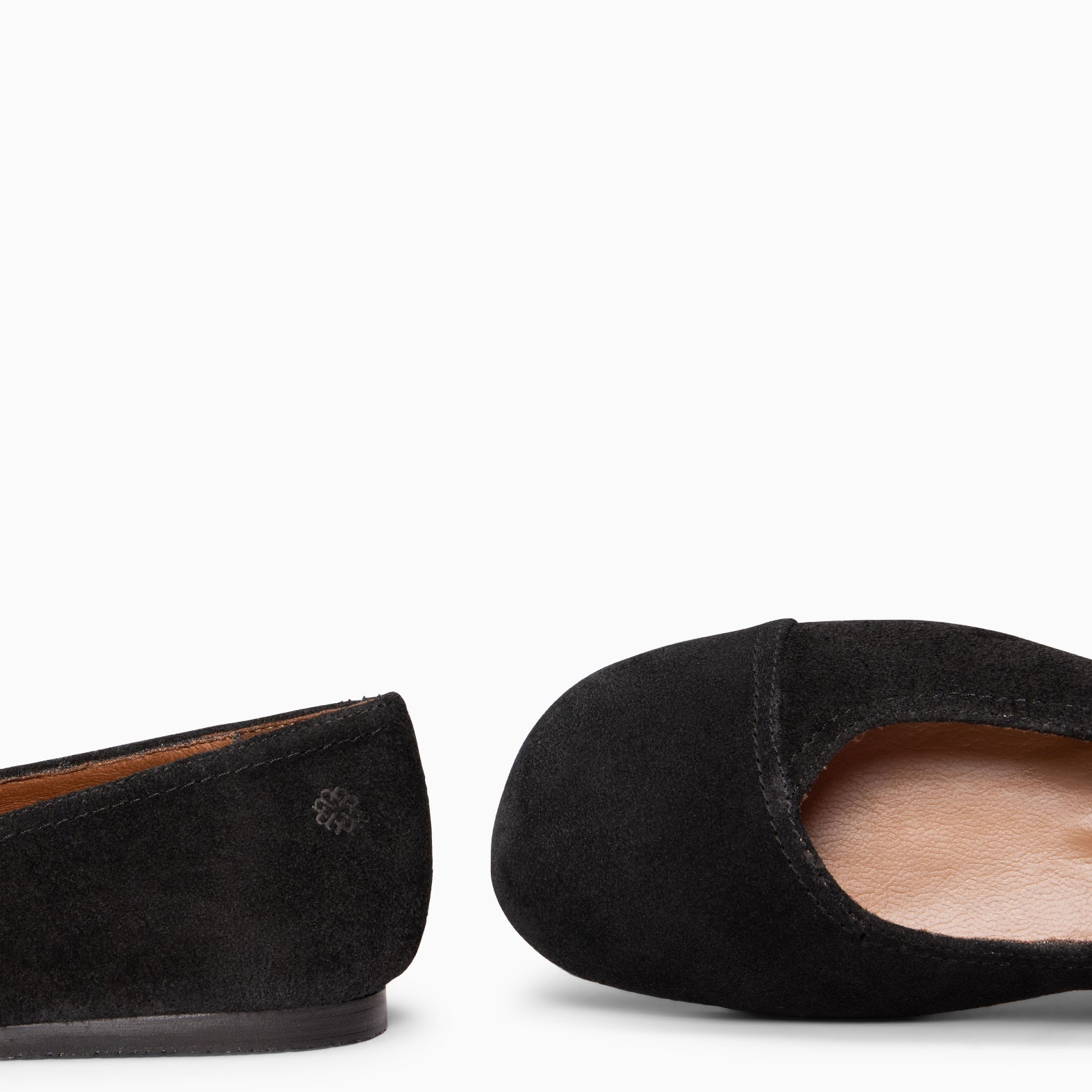 PLUMA - Bailarina baresoft de serraje en NEGRO - miMaO ®