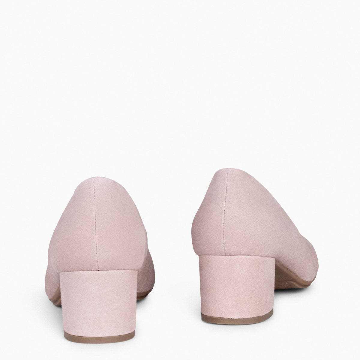 URBAN REDONDO - Zapatos de tacón bajo de ante NUDE