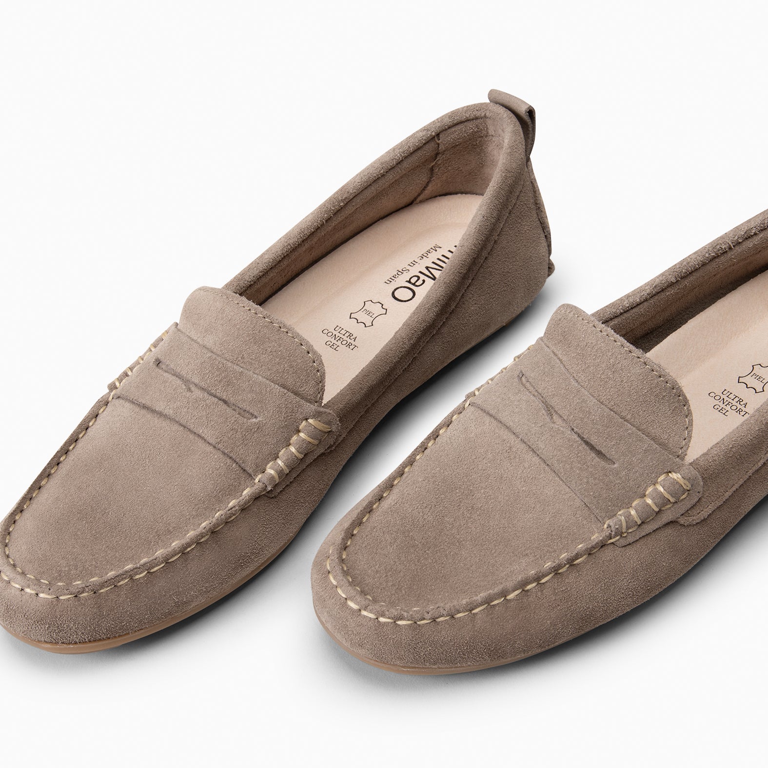 MONTEZ – Mocasín plano con plantilla extraíble GRIS - miMaO ®