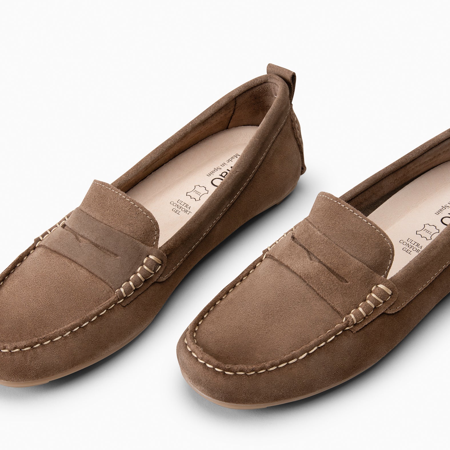 MONTEZ – Mocasín plano con plantilla extraíble TAUPE - miMaO ®