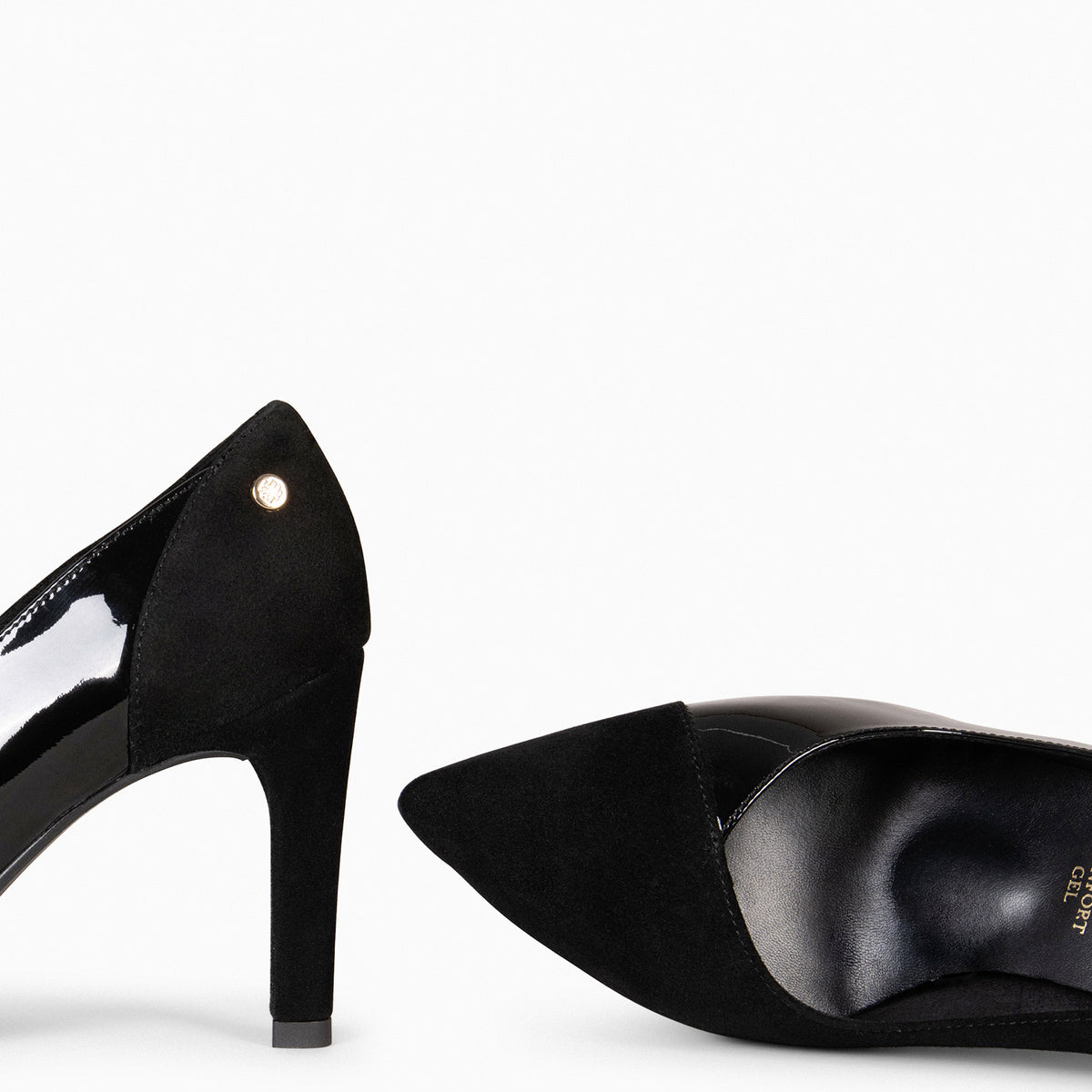 GLAM - Zapatos elegantes de tacón alto NEGRO CHAROL - miMaO ®