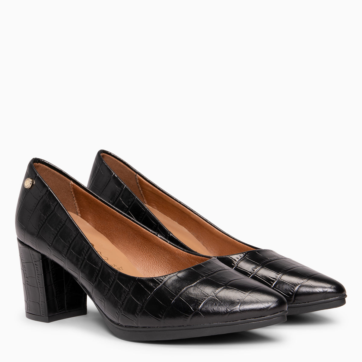 URBAN SAUVAGE S - Zapatos de tacón alto con textura napa grabada en coco NEGRO - miMaO ®