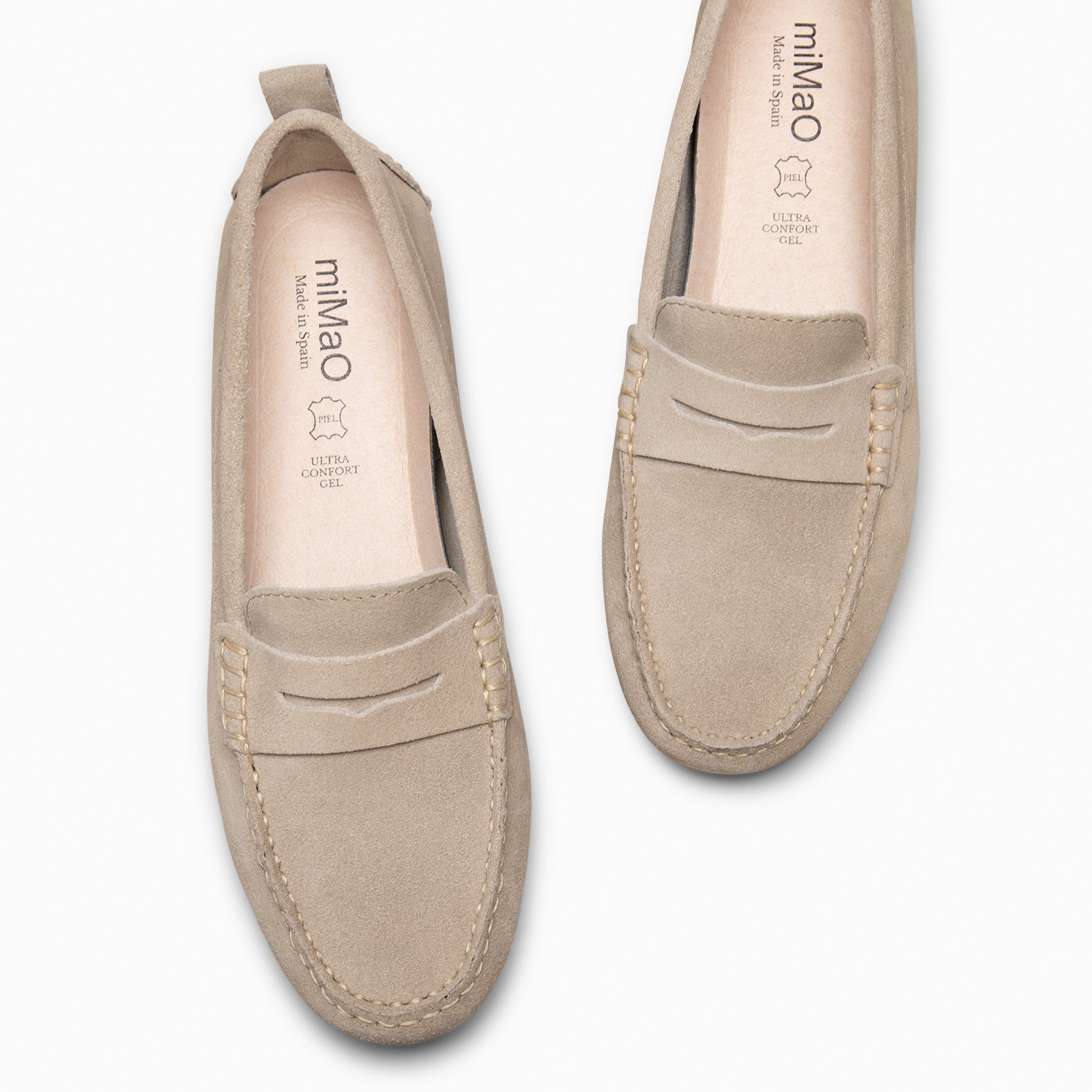 MONTEZ – Mocasín plano con plantilla extraíble BEIGE - miMaO ®
