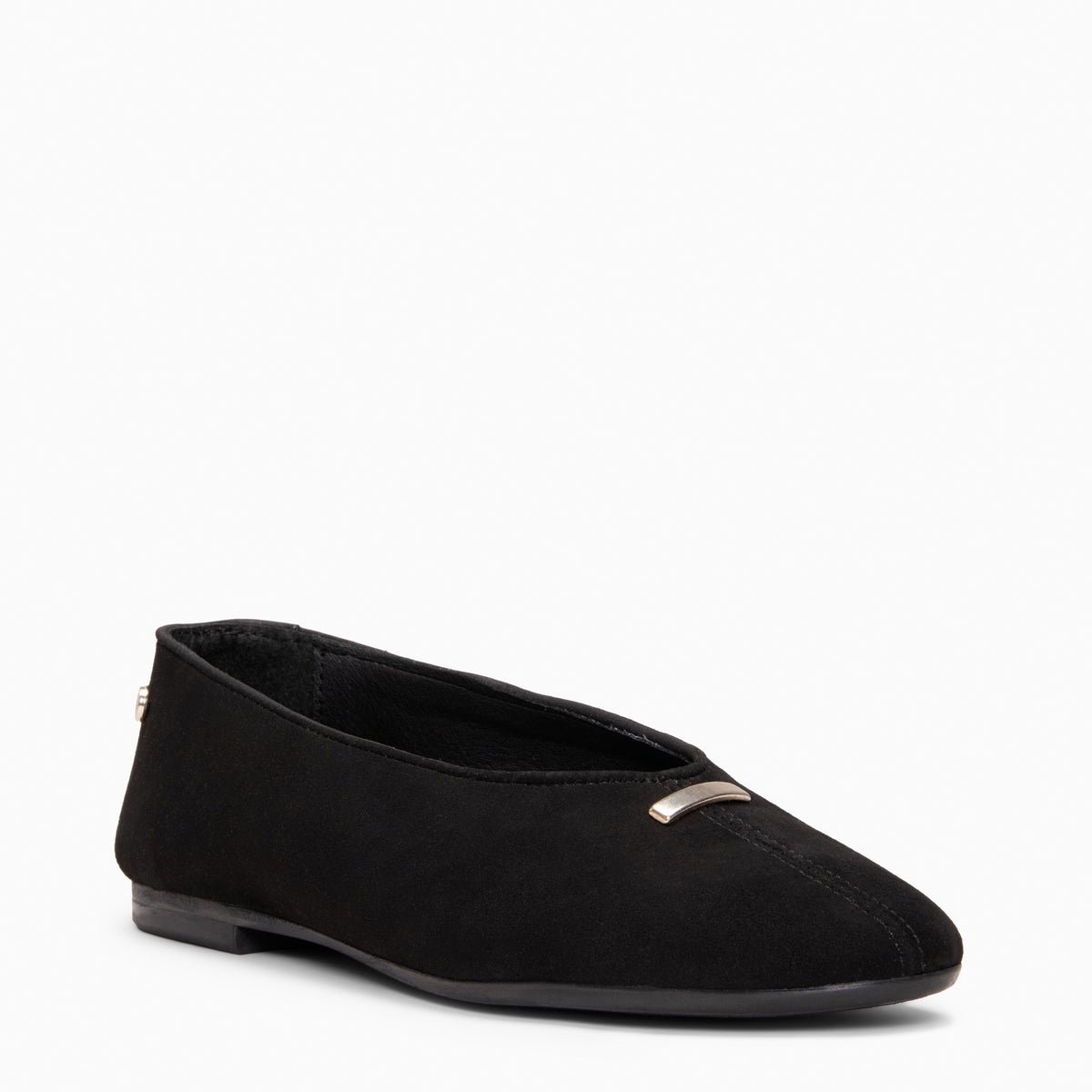 ASSIA - BLACK Suede leather ballerina