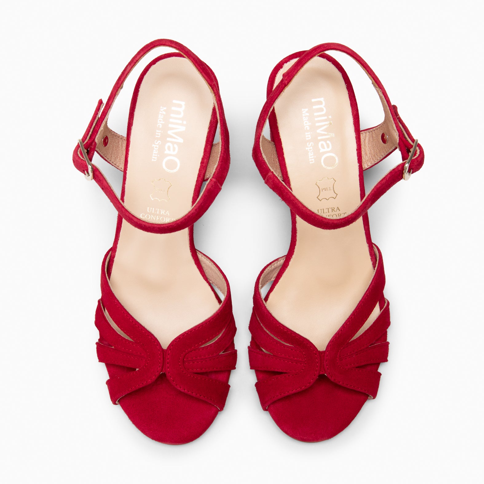 MUSA – Sandalias de Tacón ancho ROJO - miMaO ®