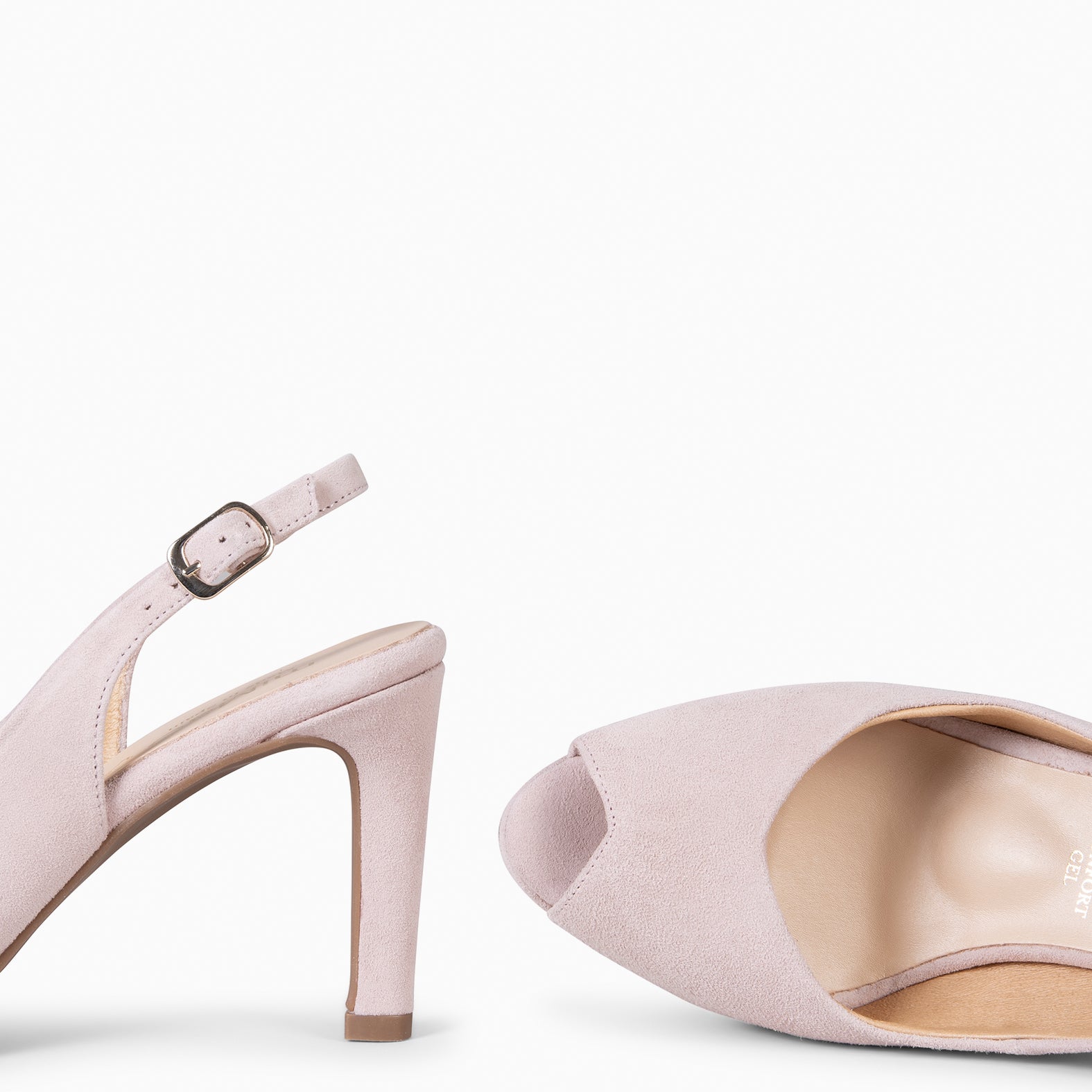 ELSA - Zapatos de tacón alto destalonados NUDE - miMaO ®