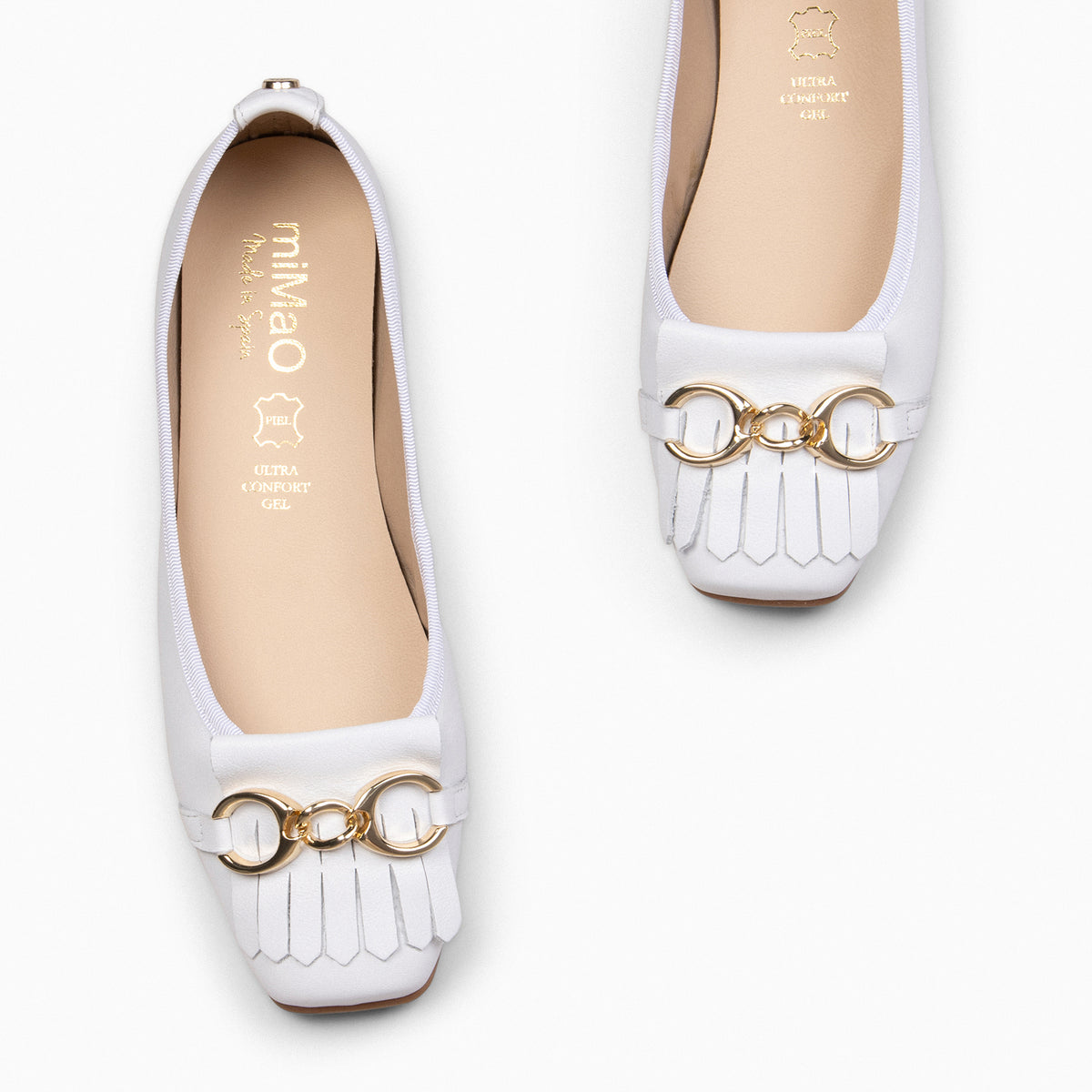 ZOY - Manoletina con puntera cuadrada BLANCO - miMaO ®