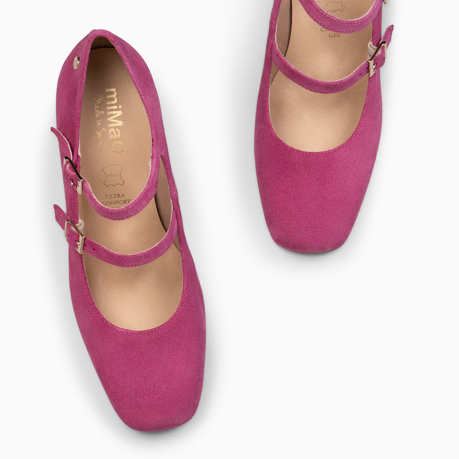 FEBRIS - Zapatos de serraje con pulsera FUCSIA