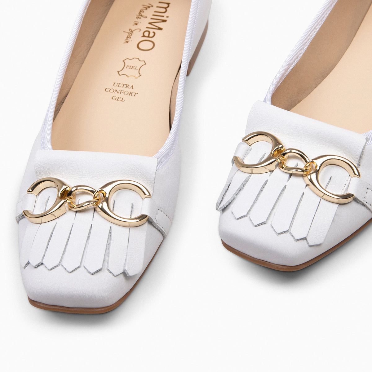 ZOY - Manoletina con puntera cuadrada BLANCO - miMaO ®