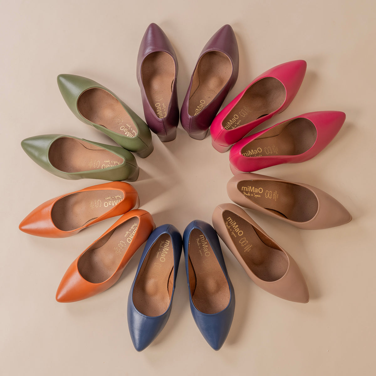URBAN SALON – Zapatos de tacón alto de napa VERDE - miMaO ®