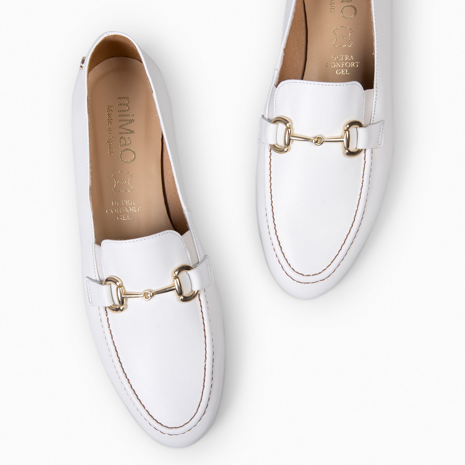 SERENA -MOCASIN PIEL DE NAPA BLANCO - miMaO ®