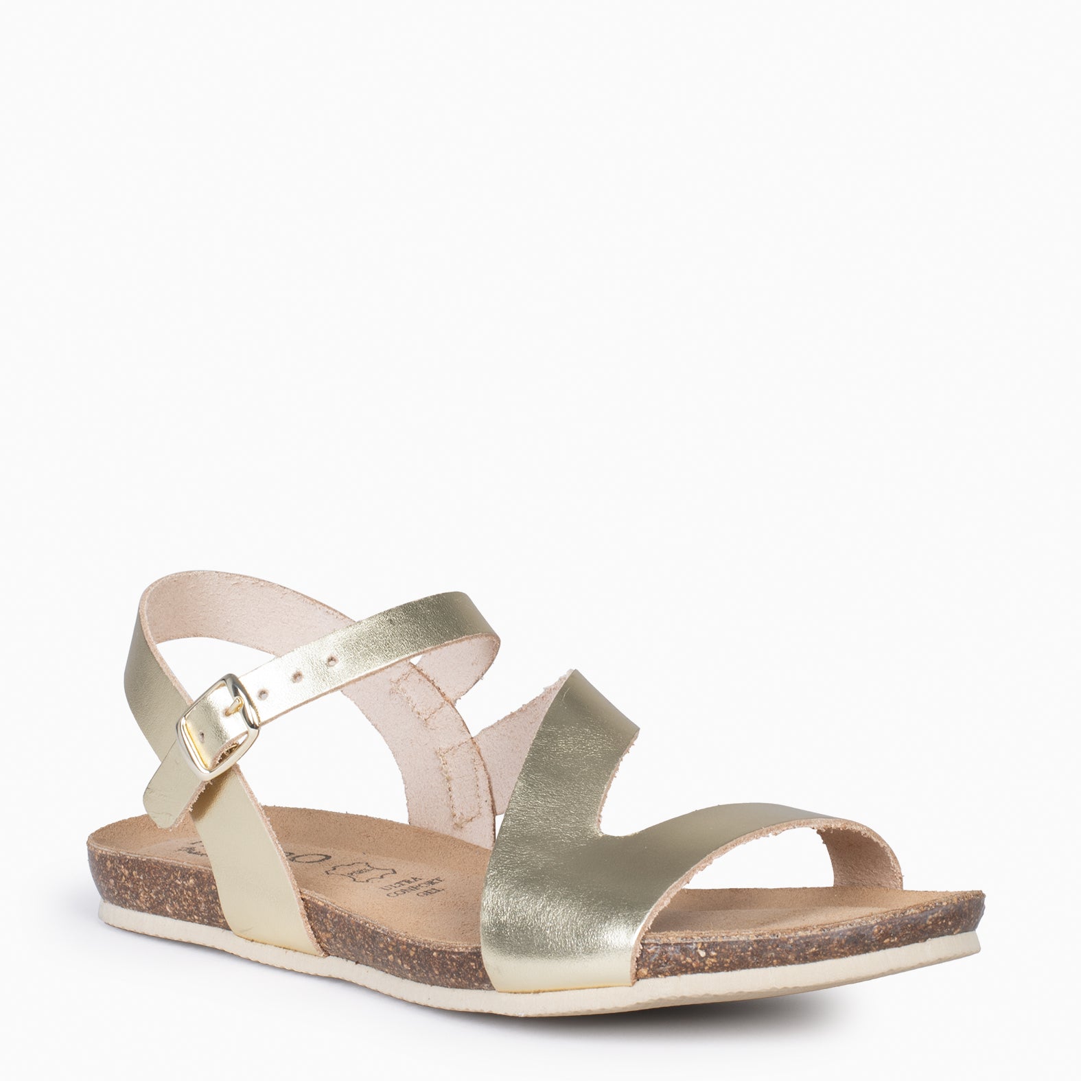 LIS - Sandalias BIO de piel de Vaquetilla PLATINO