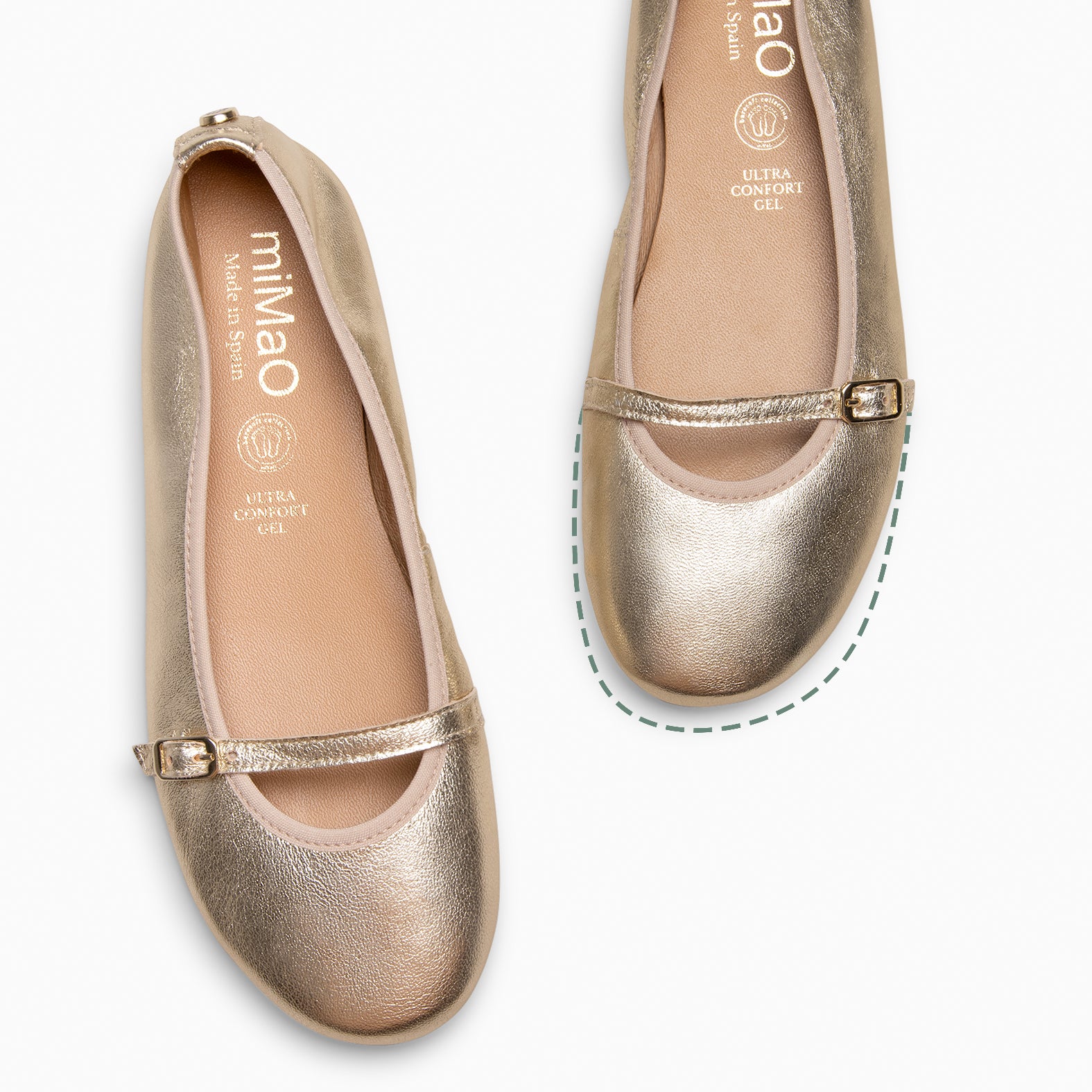 MANDY - BAILARINA PLANA BARESOFT PLATINO - miMaO ®