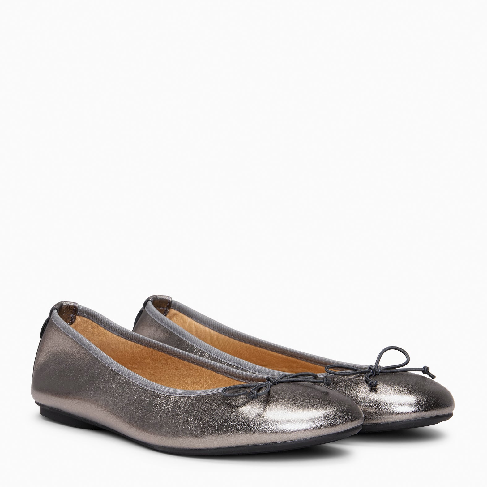 CAMPANILLA - Bailarinas baresoft con lazo PLOMO