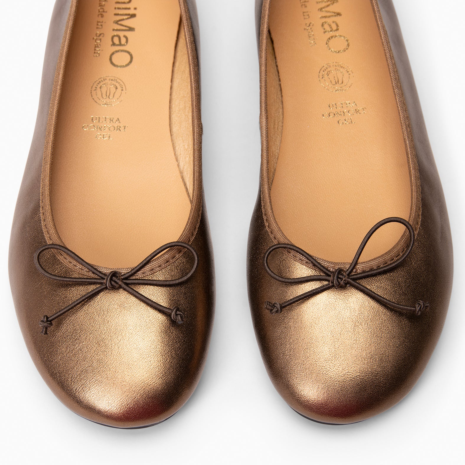 CAMPANILLA - Bailarinas baresoft con lazo COBRE