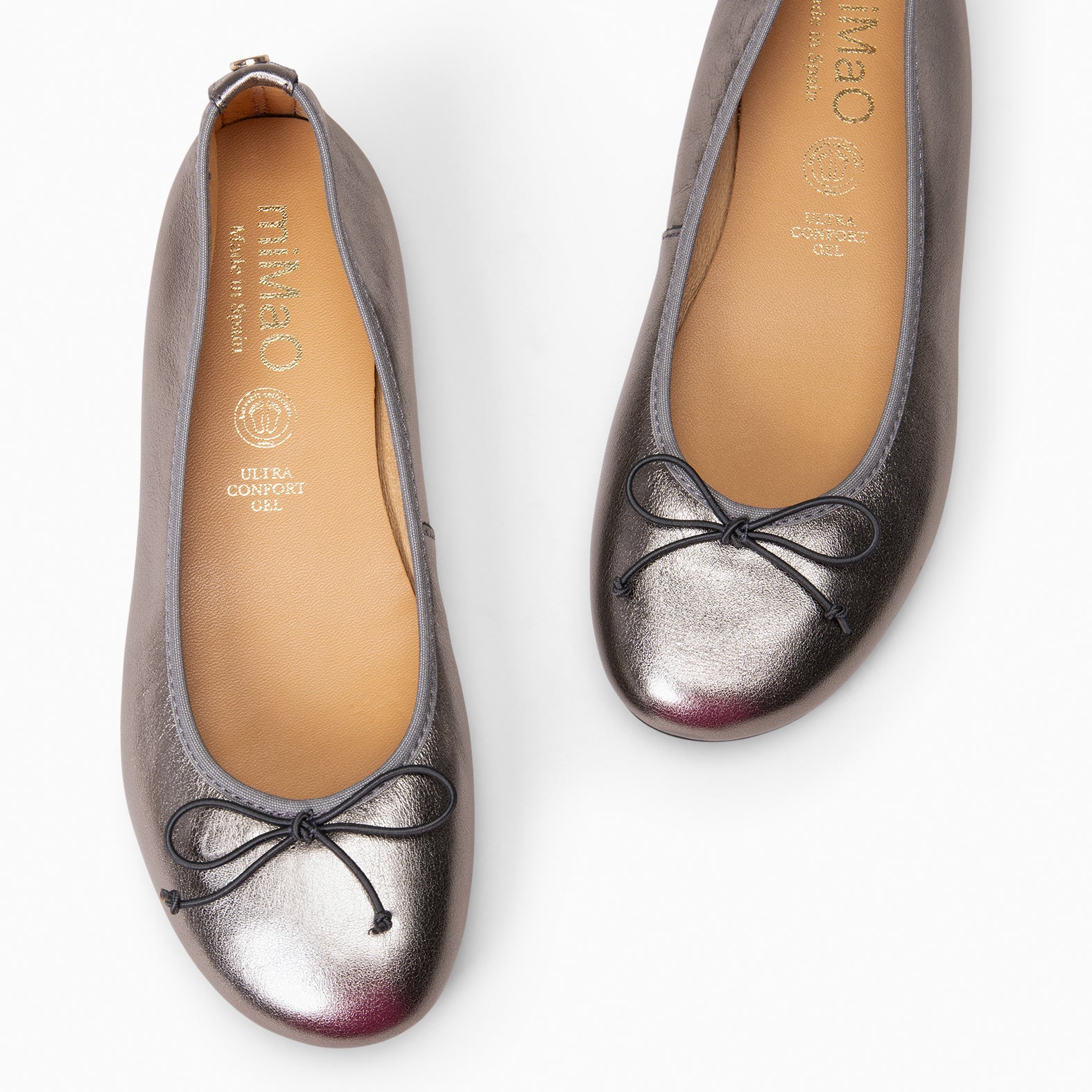 CAMPANILLA - Bailarinas baresoft con lazo PLOMO
