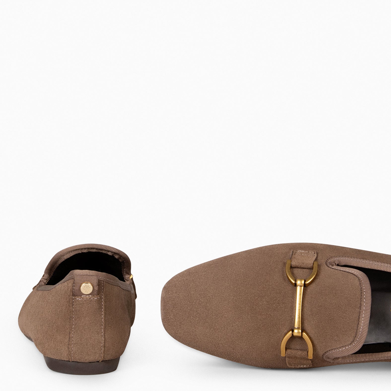 SLIPPER – Mocasines tacón bajo TAUPE - miMaO ®