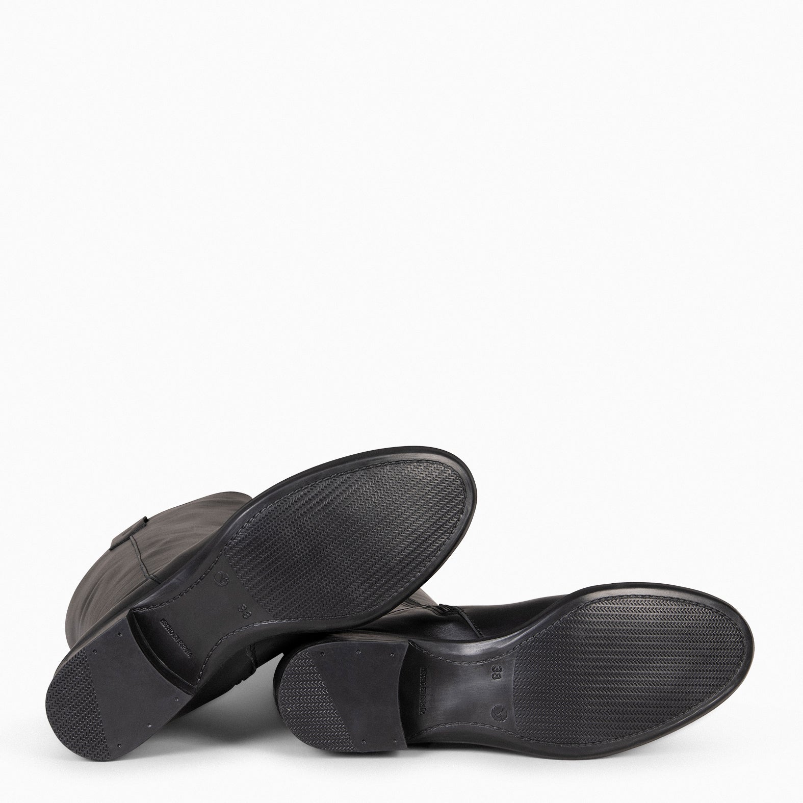 TEXAS - Botas de tacón bajo NEGRO NAPA - miMaO ®