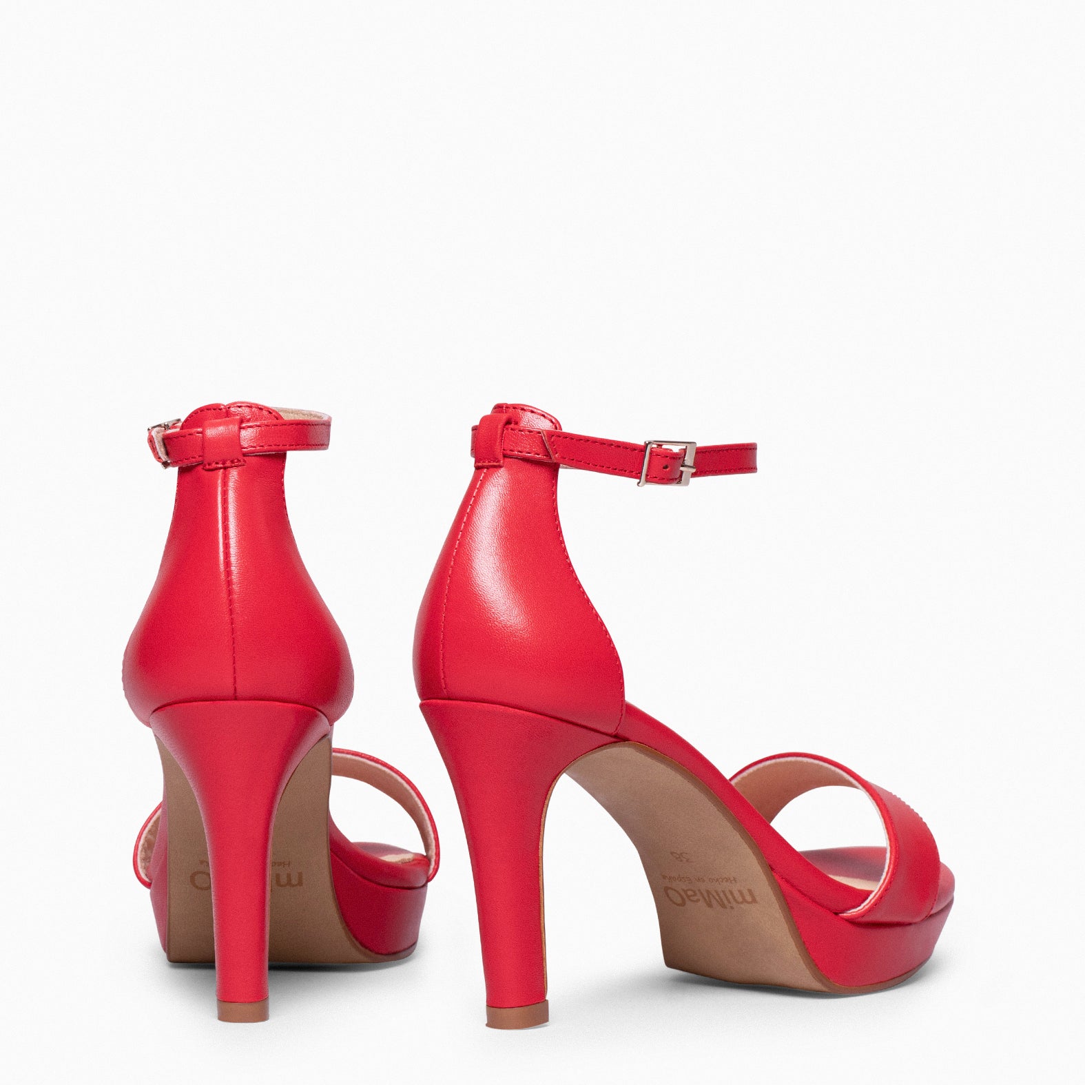 FIESTA - Sandalias de tacón alto y plataforma ROJO