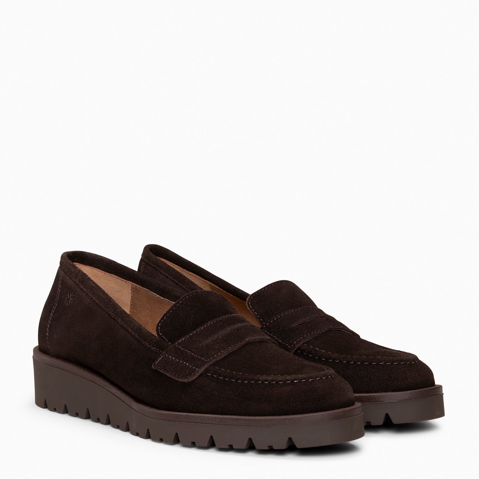 DAFNE - Mocasín con cuña MARRON - miMaO ®