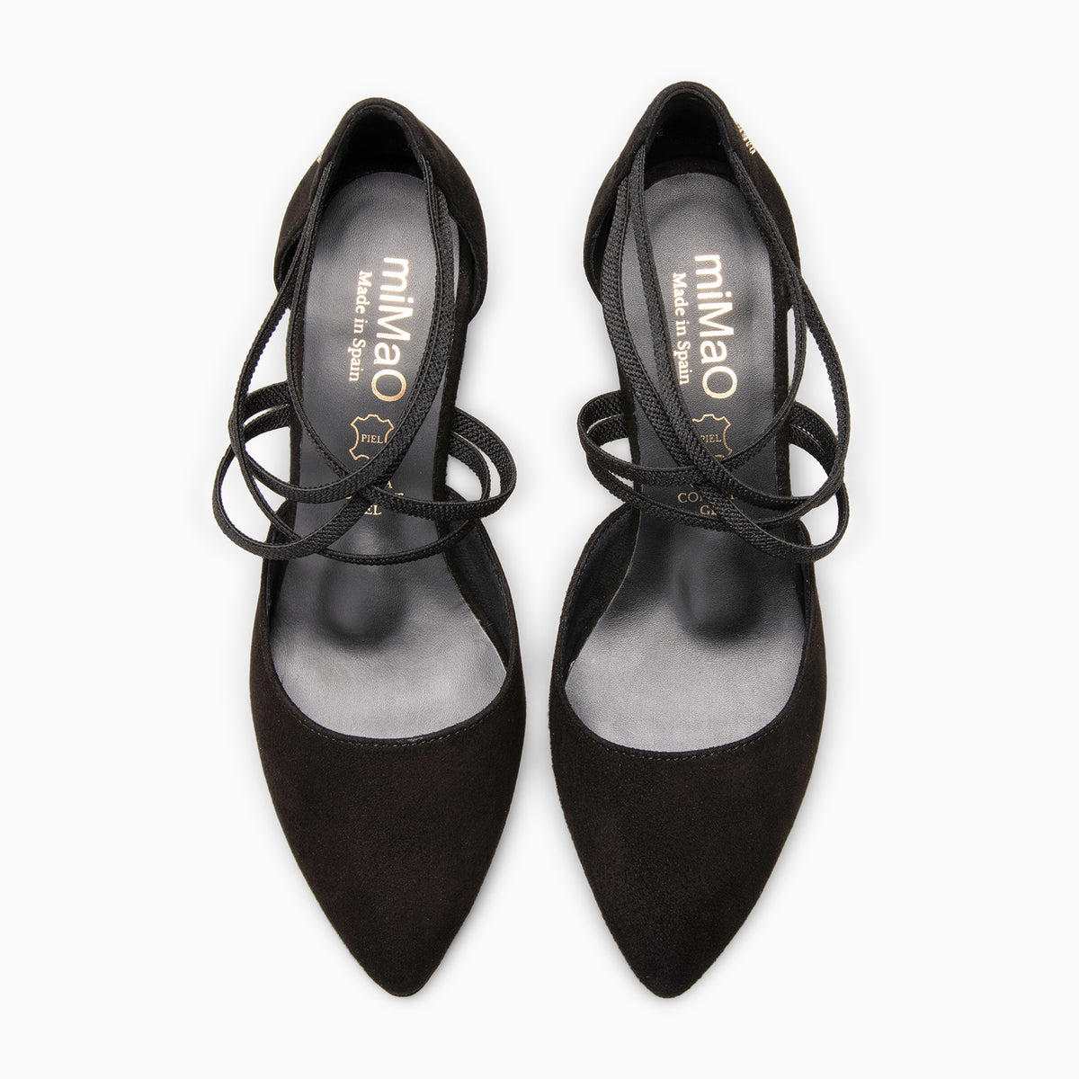 CINDY - Zapatos de tacón con tiras elásticas cruzadas NEGRO