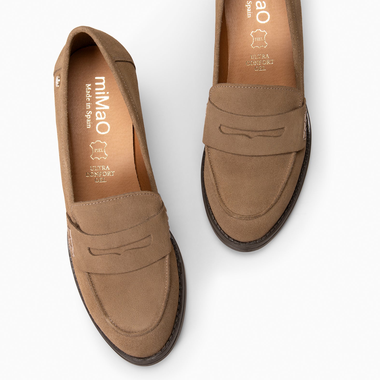 LATTÉ – Mocasín con tacón TAUPE - miMaO ®