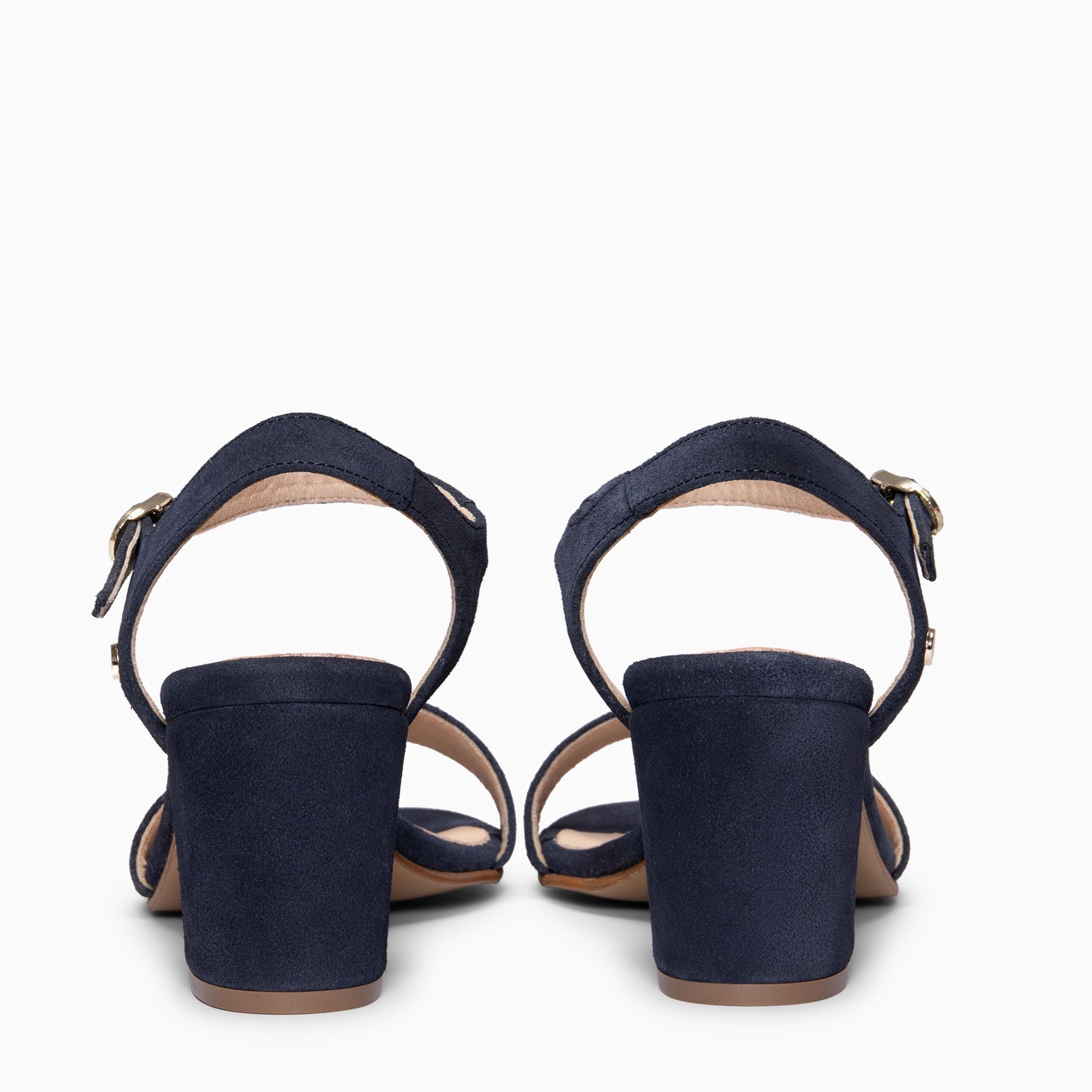 KEILA - Sandalias de tacón medio de ante MARINO