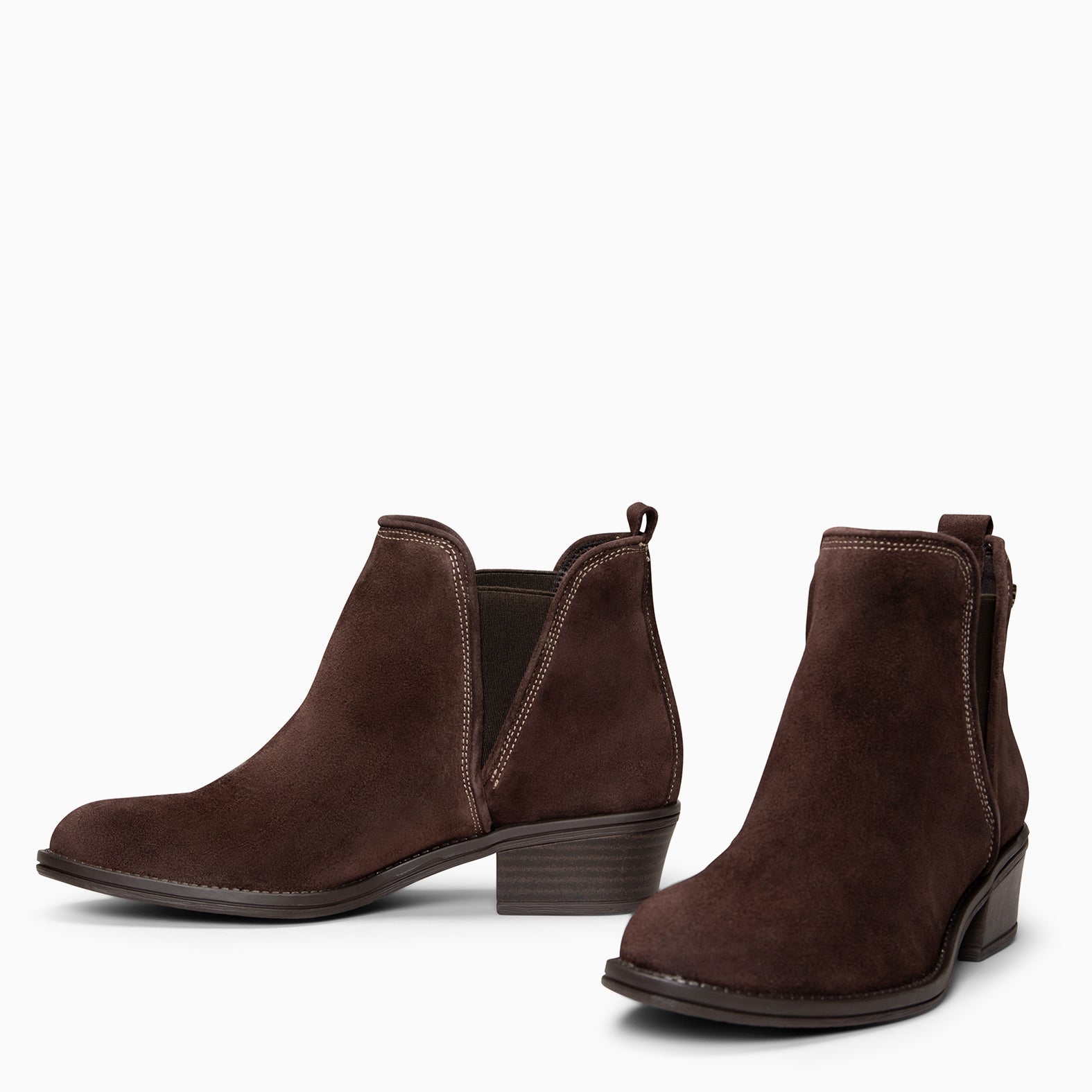 VIANA - Botín bajo con elástico MARRON - miMaO ®