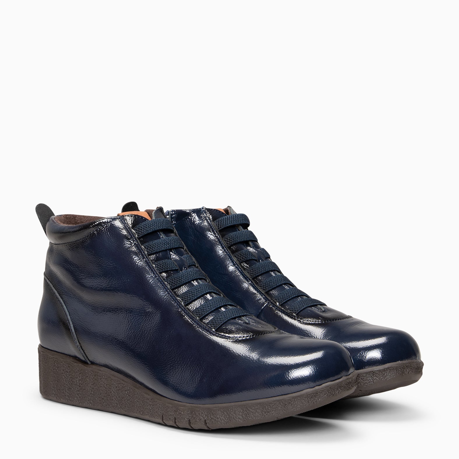 FLEXY - Zapatillas de charol MARINO abotinadas - miMaO ®