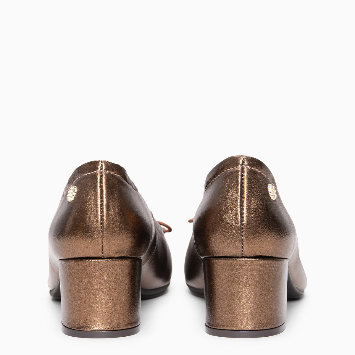 SILVANA - Bailarina Baresoft con tacón BRONCE