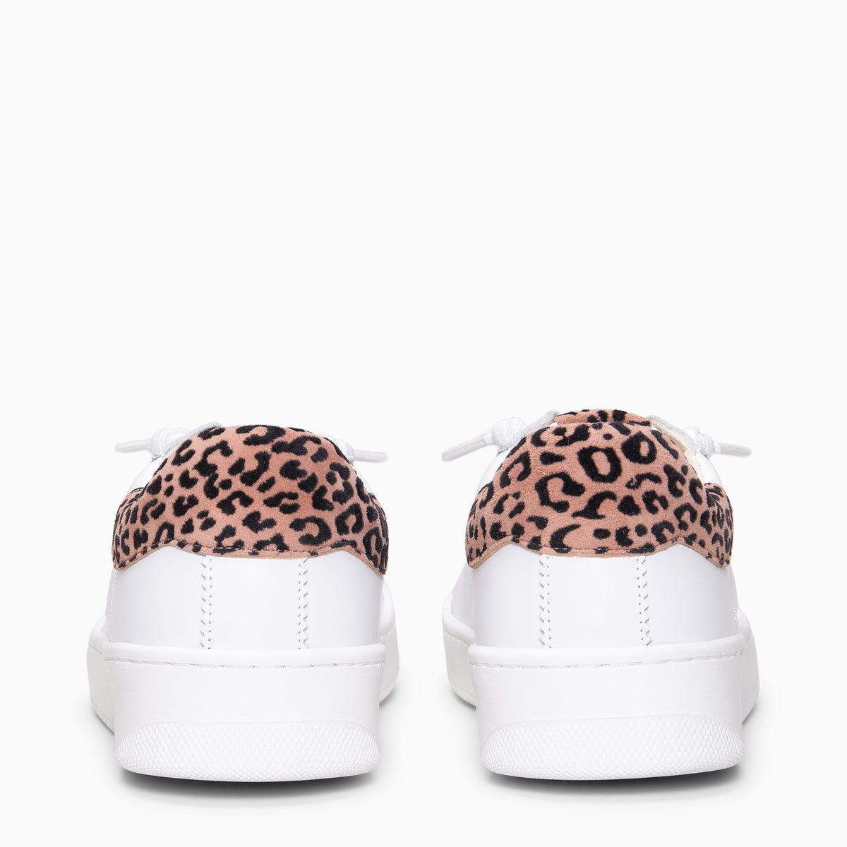 NANTES - Zapatillas de piel ROSA BLANCO
