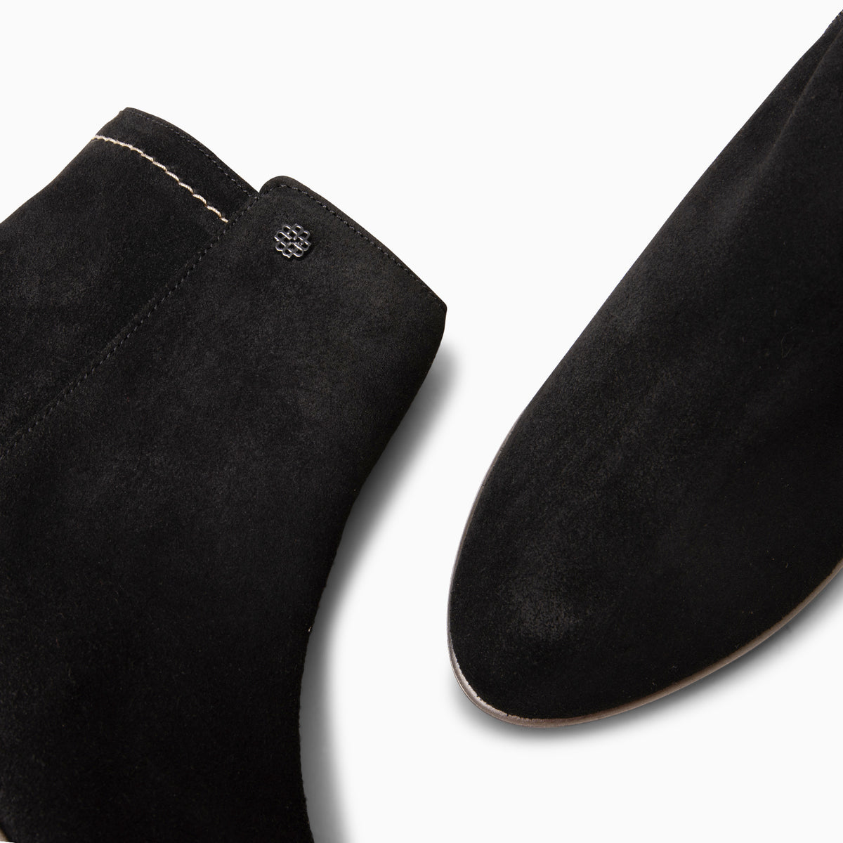 LULEA - Botines con cuña de piel hidrófugos NEGRO
