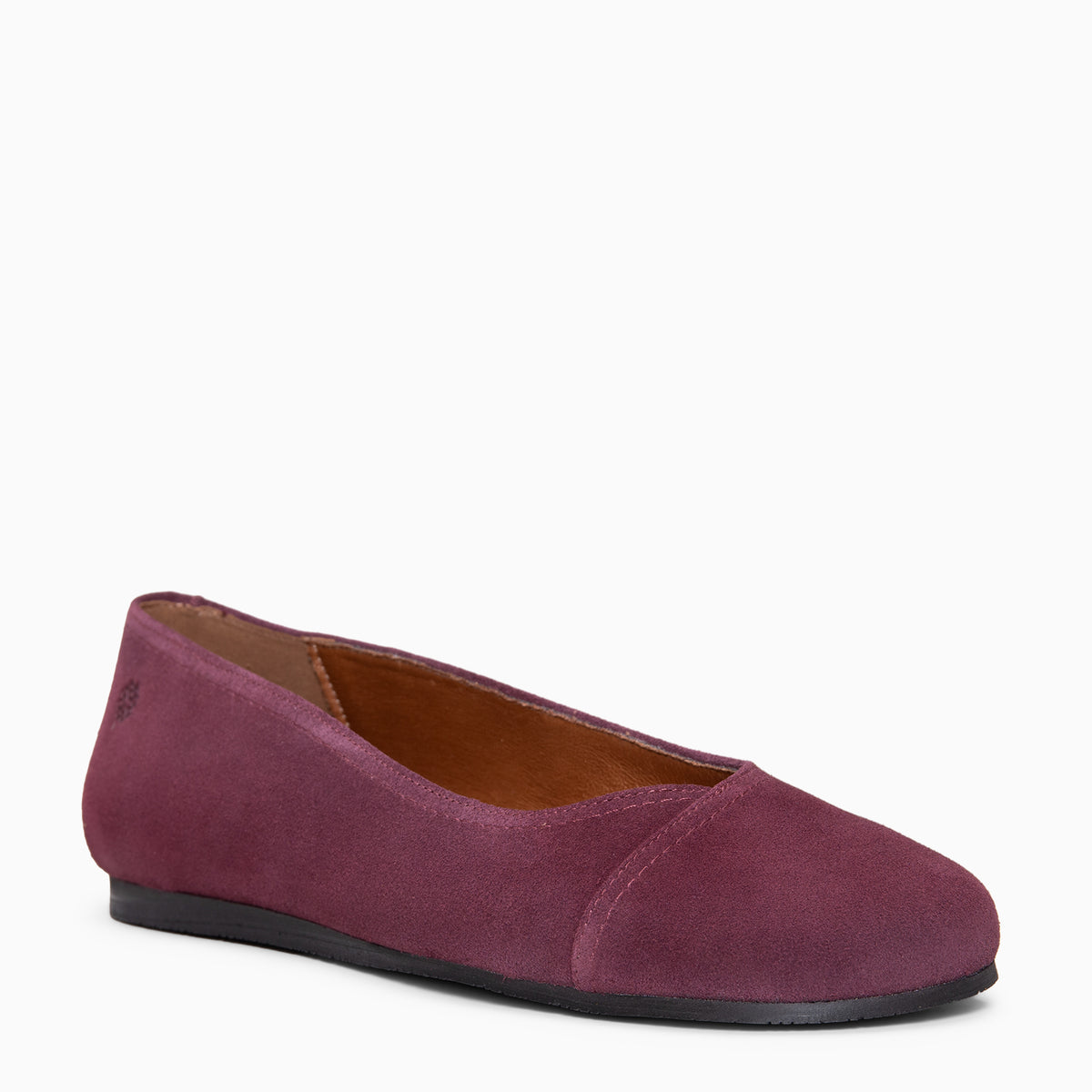 PLUMA - Bailarina baresoft de serraje BURDEOS