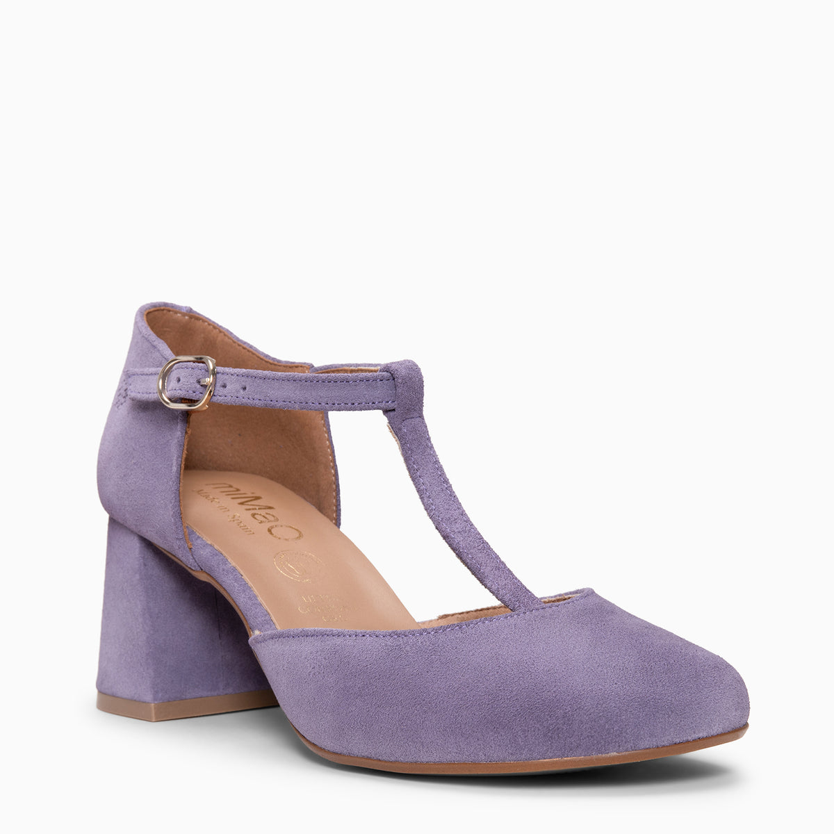 AZUCENA - Zapato baresoft con tacón MORADO