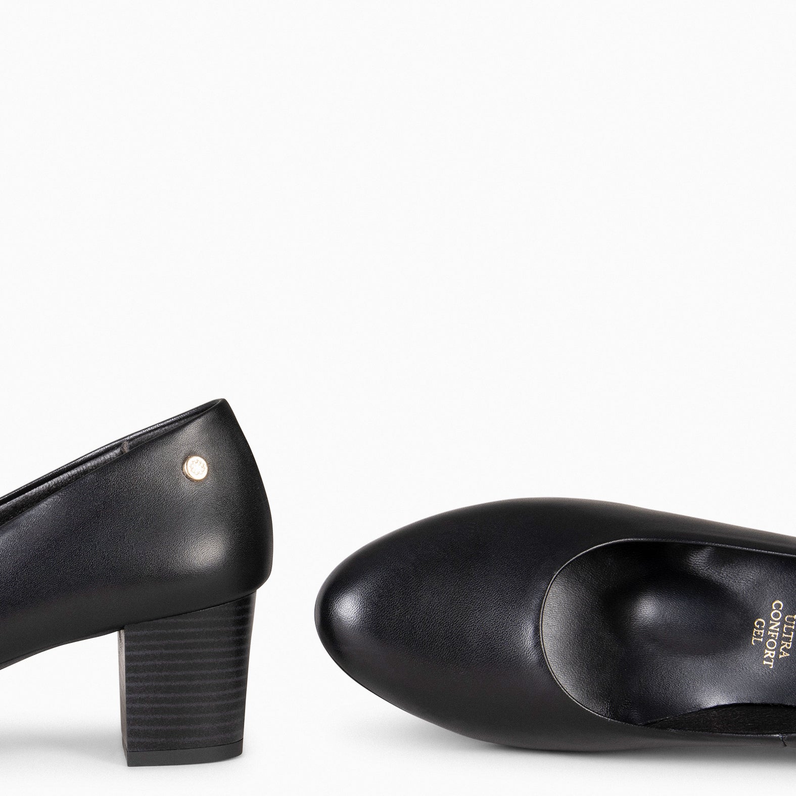 AZAFATA S - Zapatos de Tacón bajo con Plataforma NEGRO - miMaO ®