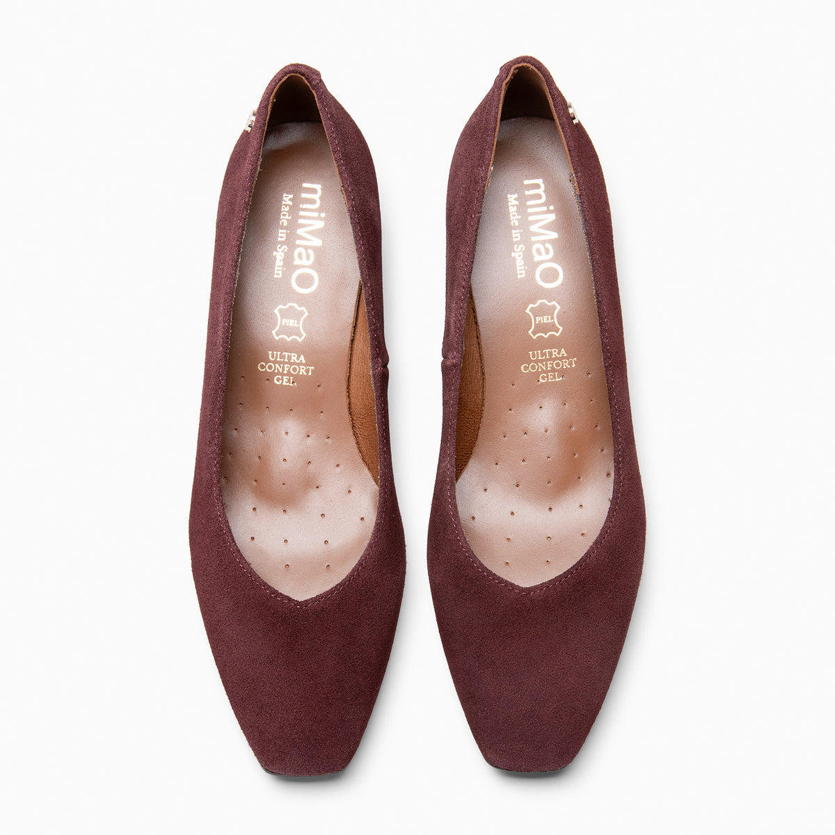 DORI - Zapato de tacón con detalle dorado BURDEOS