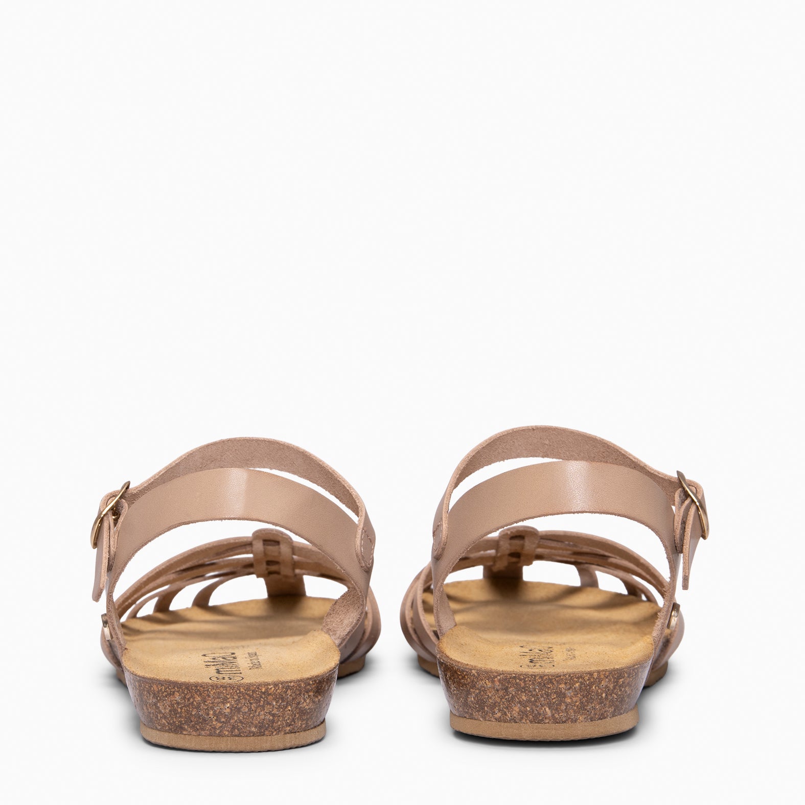 BEACH - Sandalias planas de tiras TAUPE