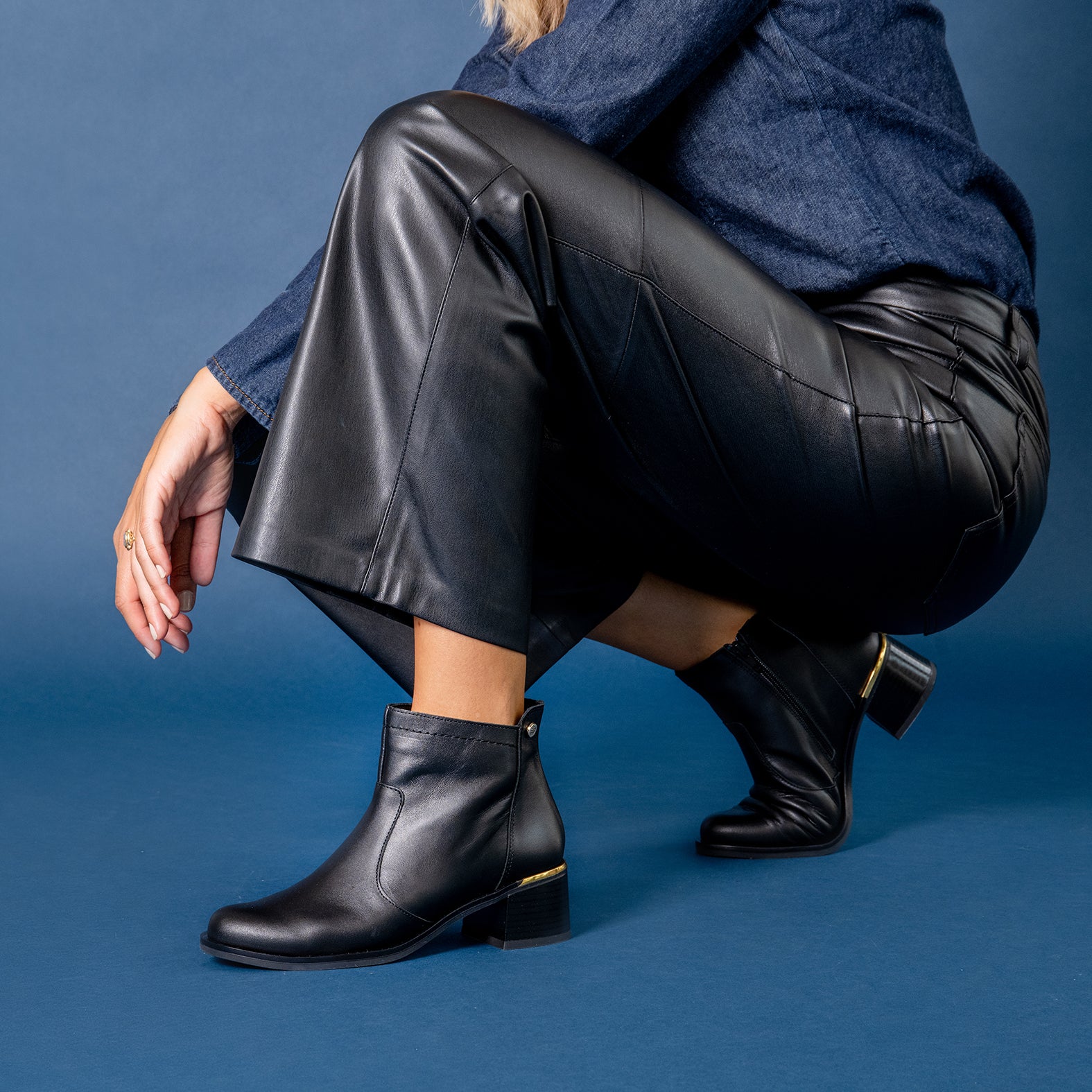 NIXIE – botines de tacón bajo para mujer TAUPE - miMaO ®