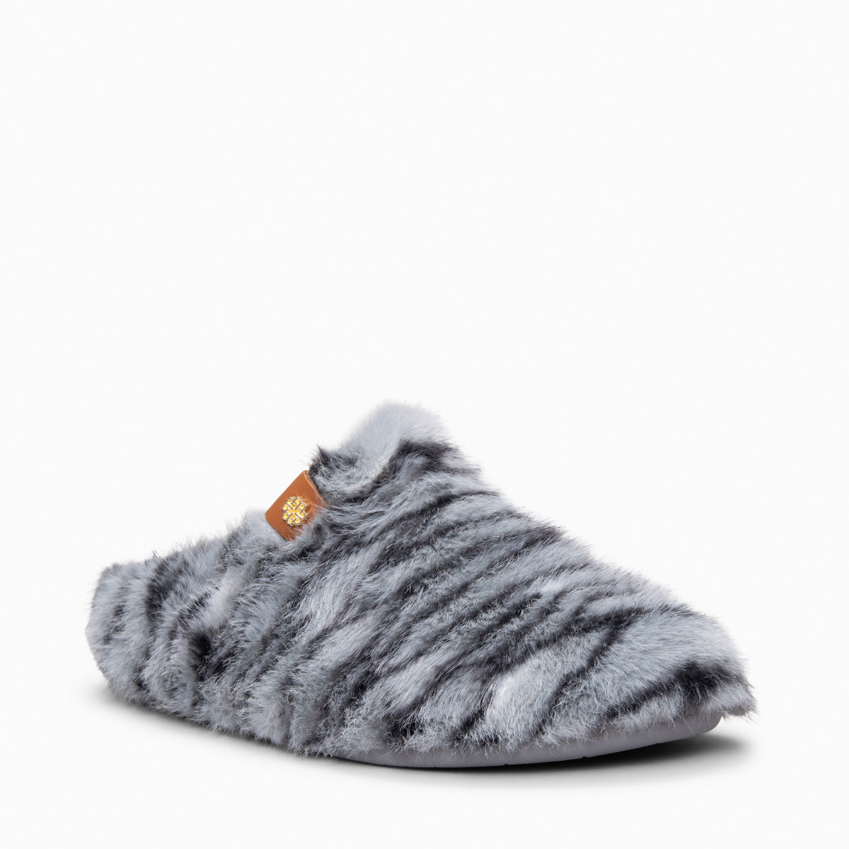KOMFY DREAMS - Zapatillas de estar por casa ultra suaves TIGRE GRIS