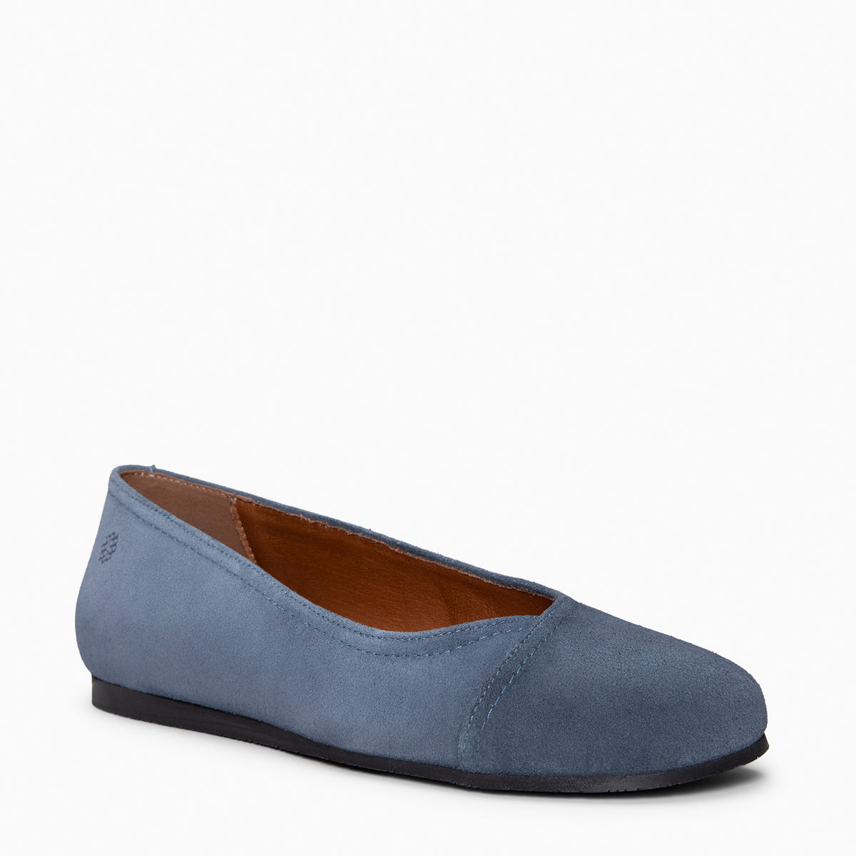 PLUMA - Bailarina baresoft de serraje JEANS