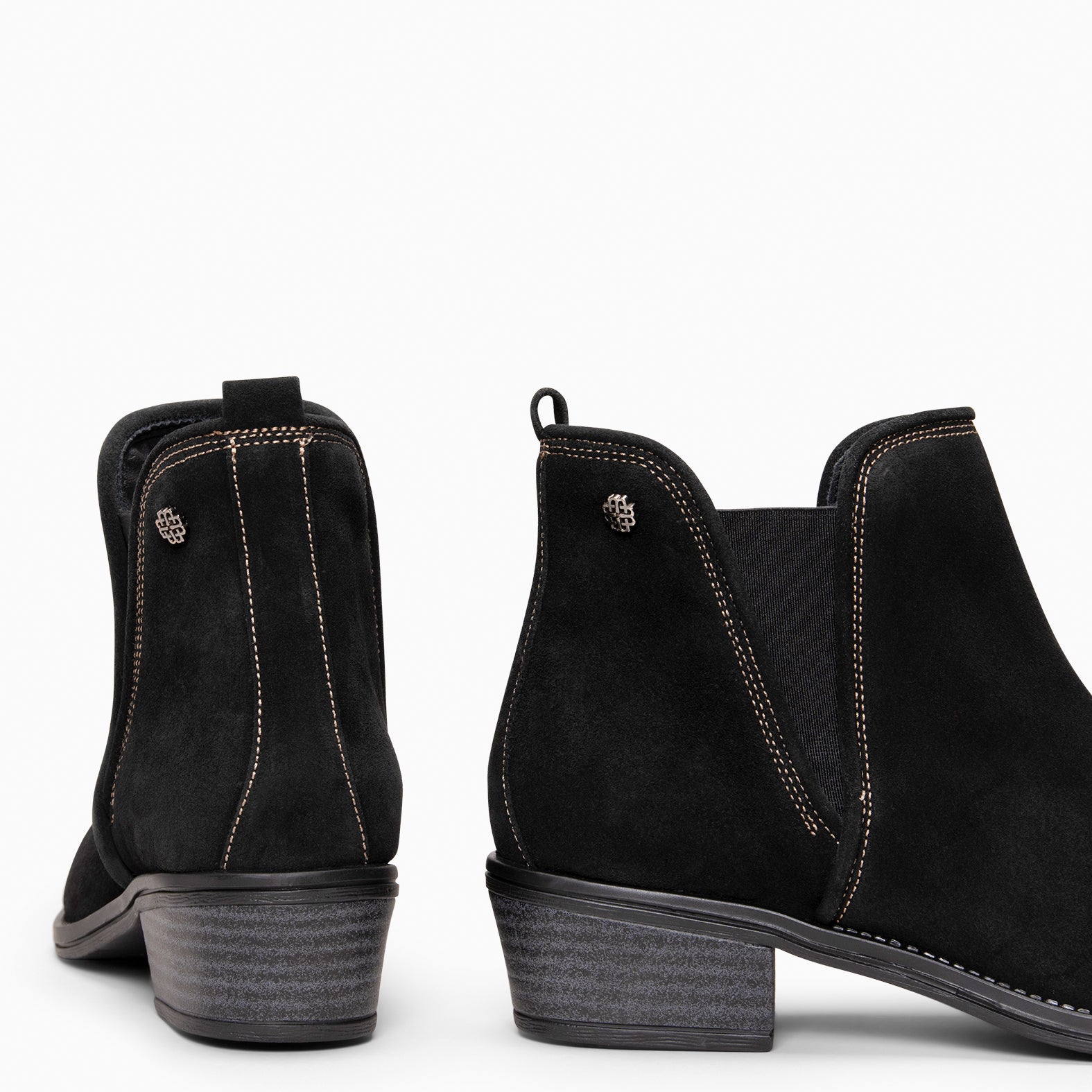 VIANA - Botín bajo con elástico NEGRO - miMaO ®
