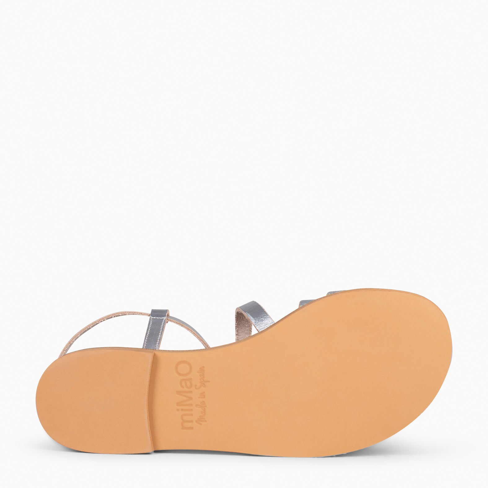 IXORA - Sandalias planas de mujer con hebilla PLATA - miMaO ®