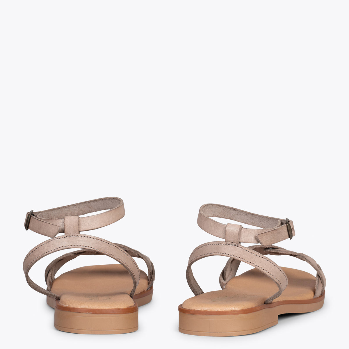 ARECA - Sandalias TAUPE planas mujer