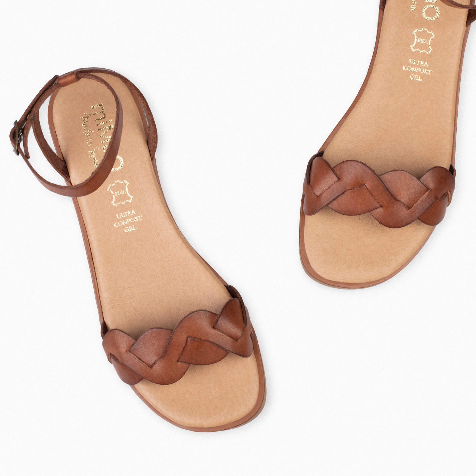 ARECA - Sandalias Planas Mujer CUERO